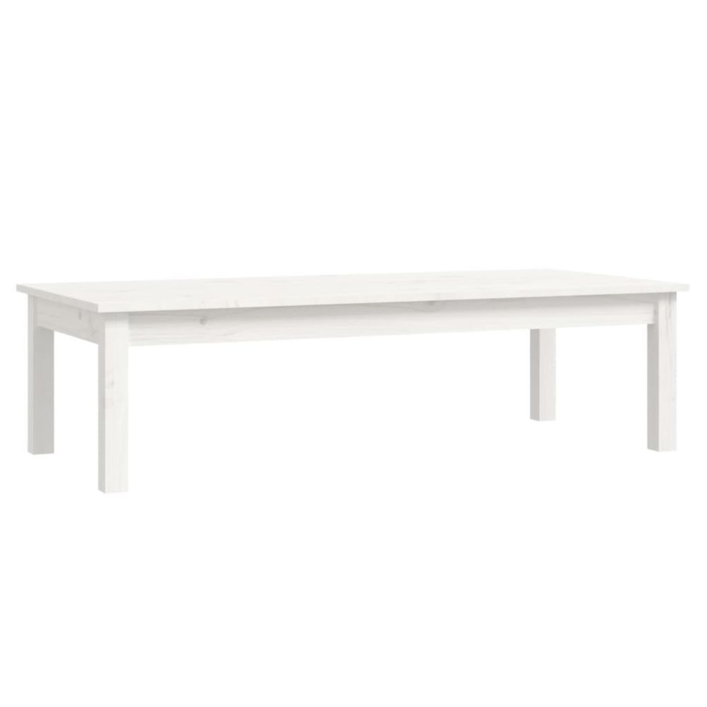 Vidaxl Konferenčný stolík biely 110x50x30 cm borovicový masív
